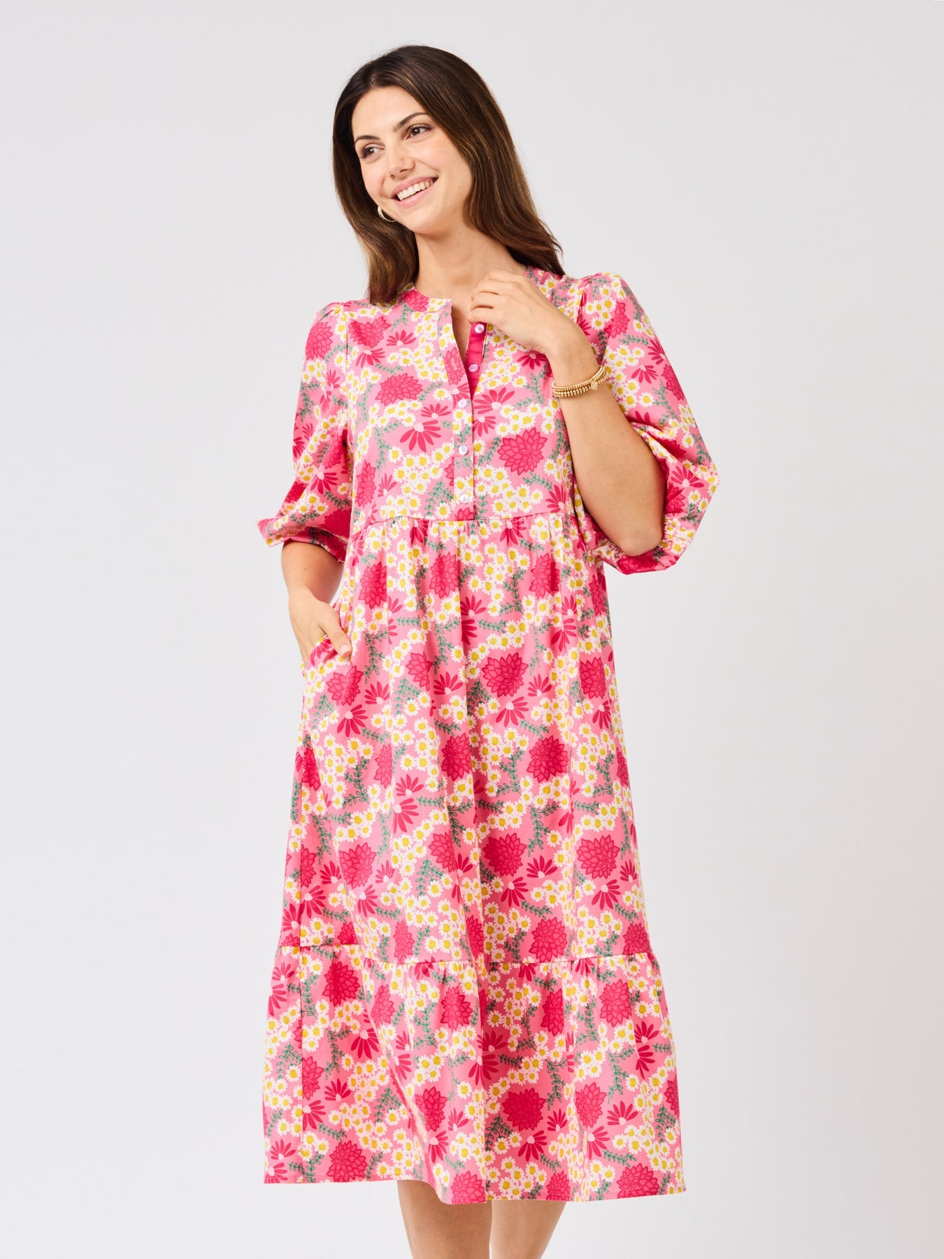Riley Dress | Daisy Chain Pink