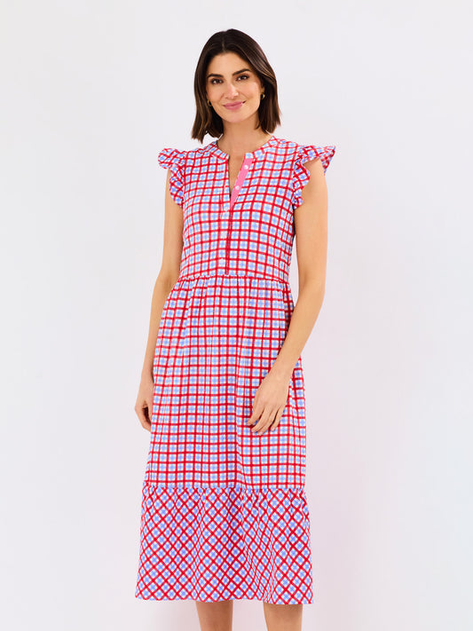 Riley Flutter Gingham Dress