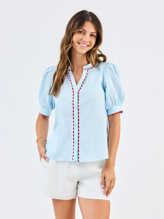 Elaine Light Blue Top