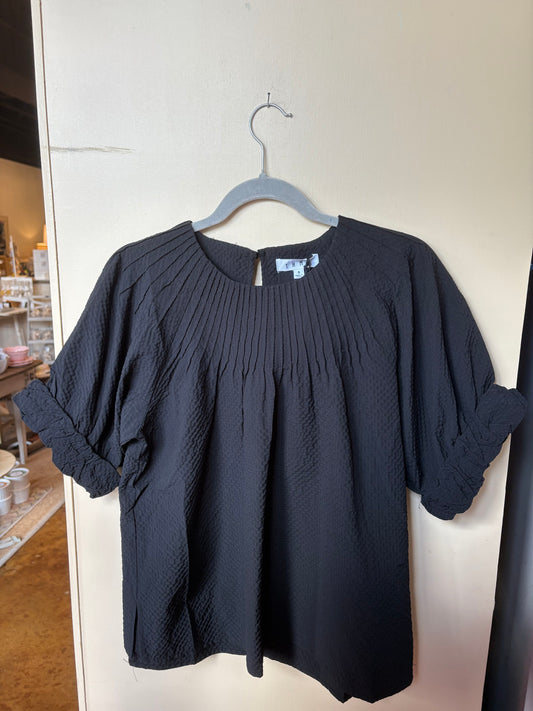 Short Sleeve Textured Top