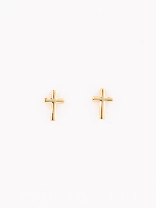 Luxe Little Cross Earrings