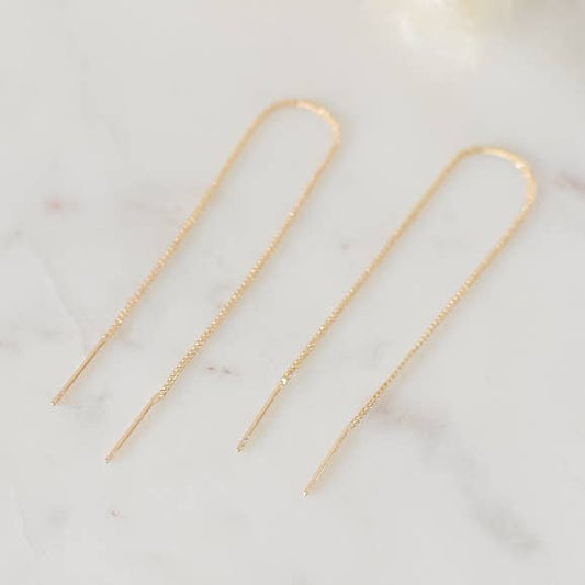 Tiffany Gold Plated Threader Earrings
