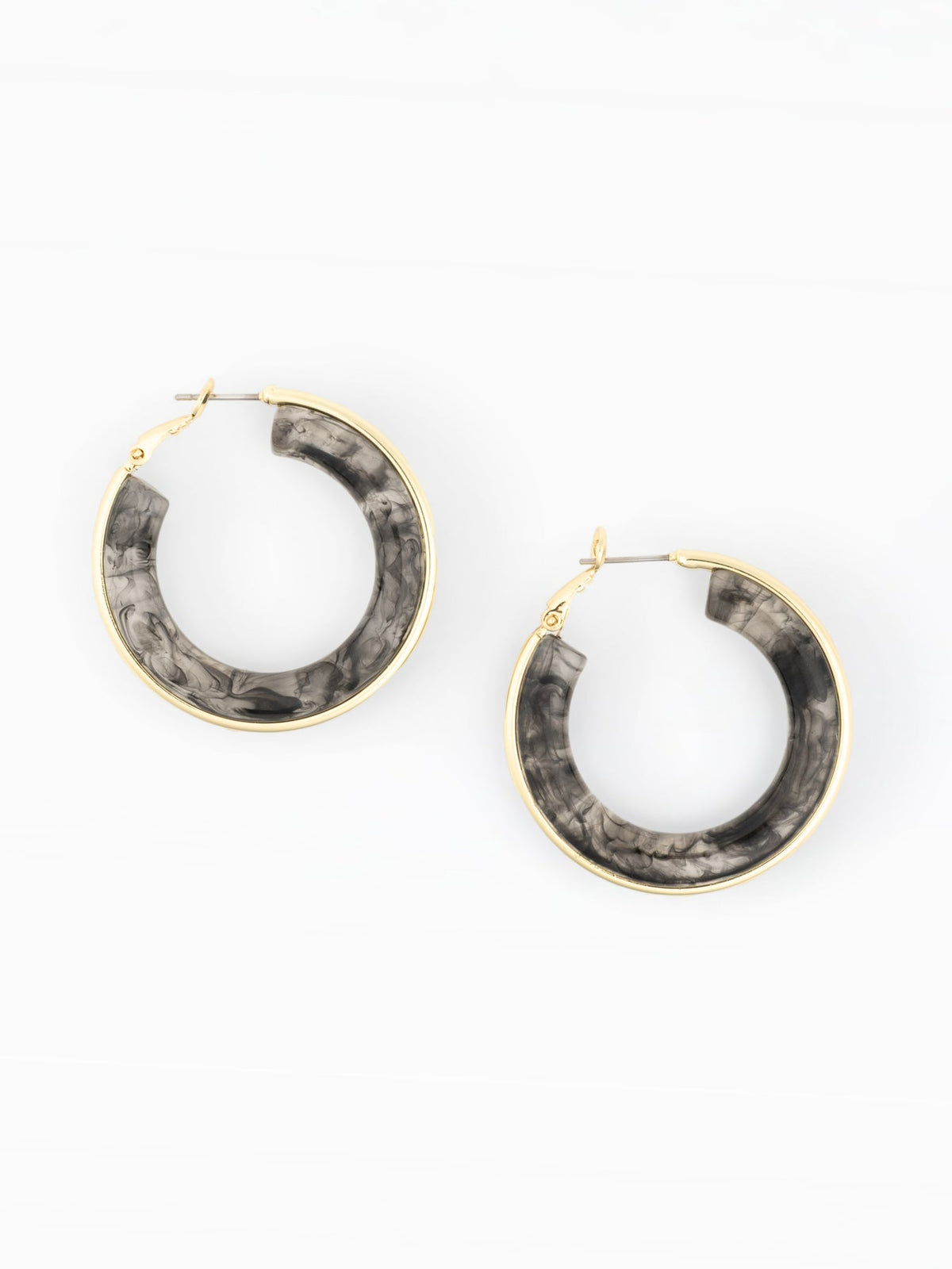 Esme Hoop Earrings | Gray