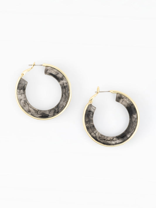 Esme Hoop Earrings | Gray