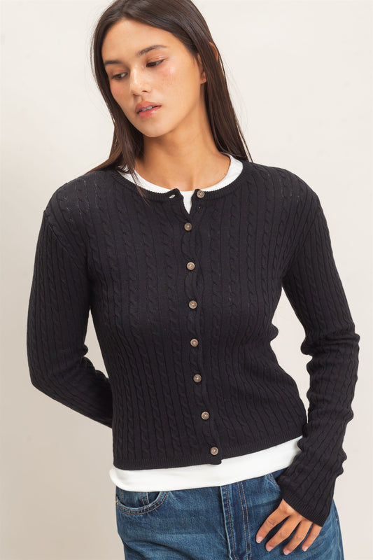 Black Knit Cardigan
