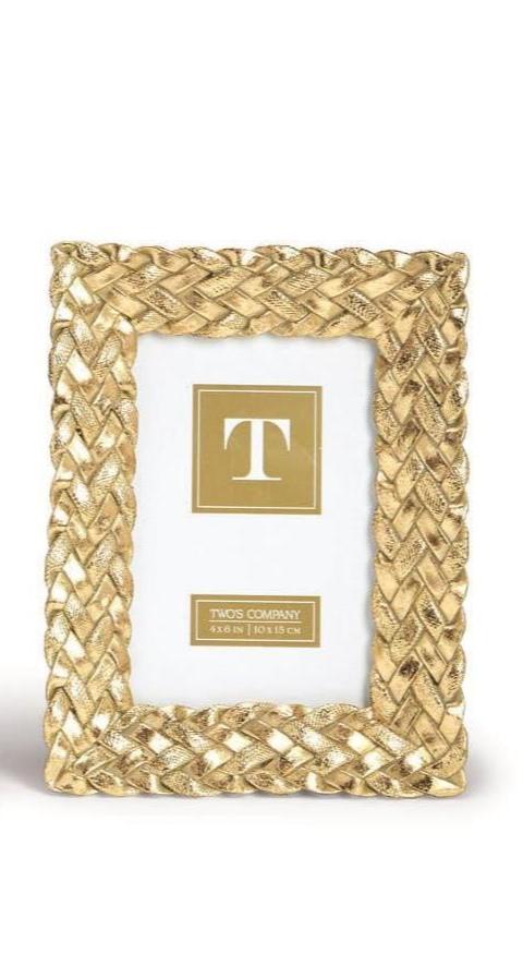 4x6 gold braided frame