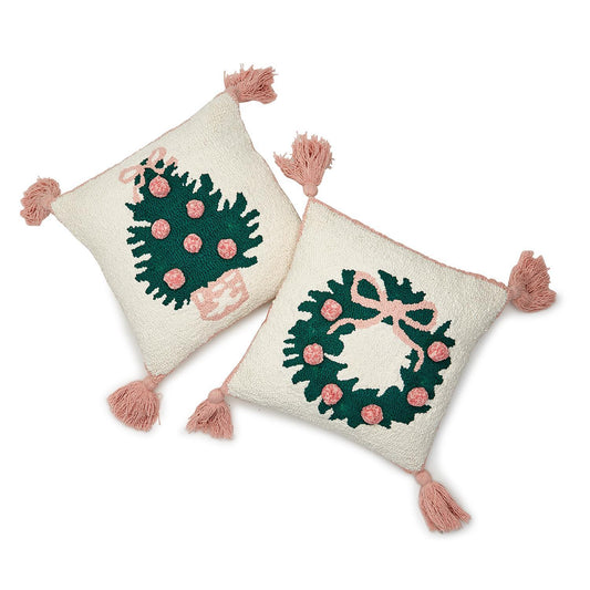 Chinoiserie Pink Christmas Pillows