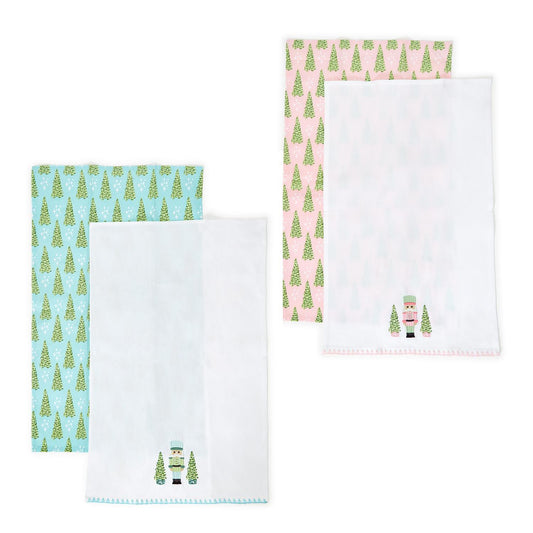 Holiday Pastels Set of 2 Nutcracker Dish Towels