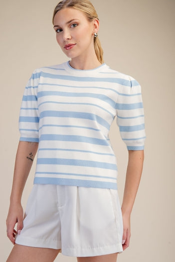 Round Neck Short Sleeve Knit