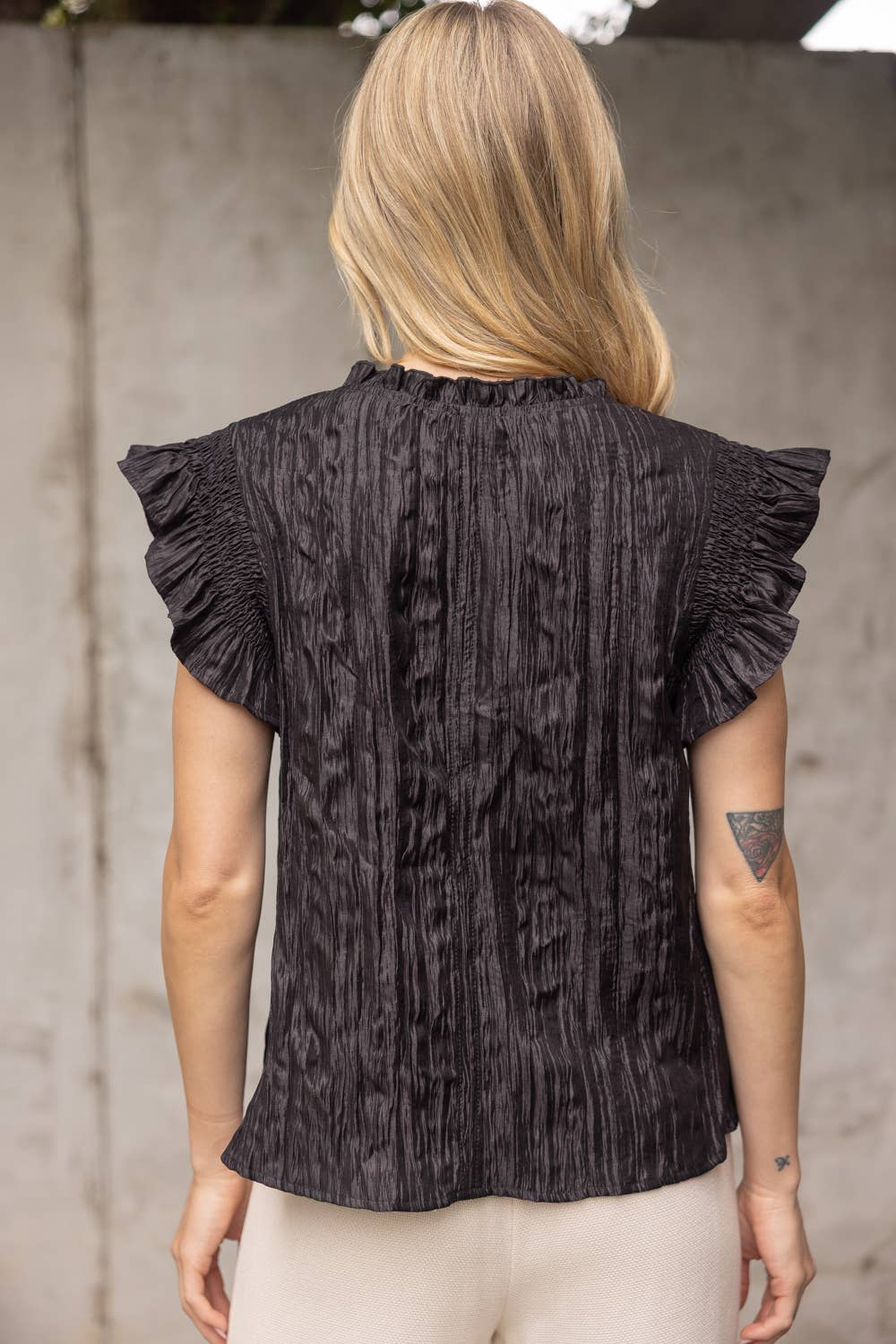 Crinkle Textured Top