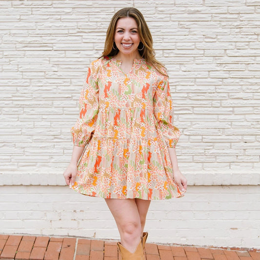 Winnie center piece tan dress
