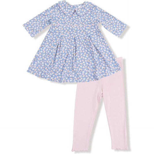 Country Calico Dress and Leggings Set