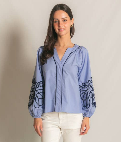 Soutache Embroidered Top