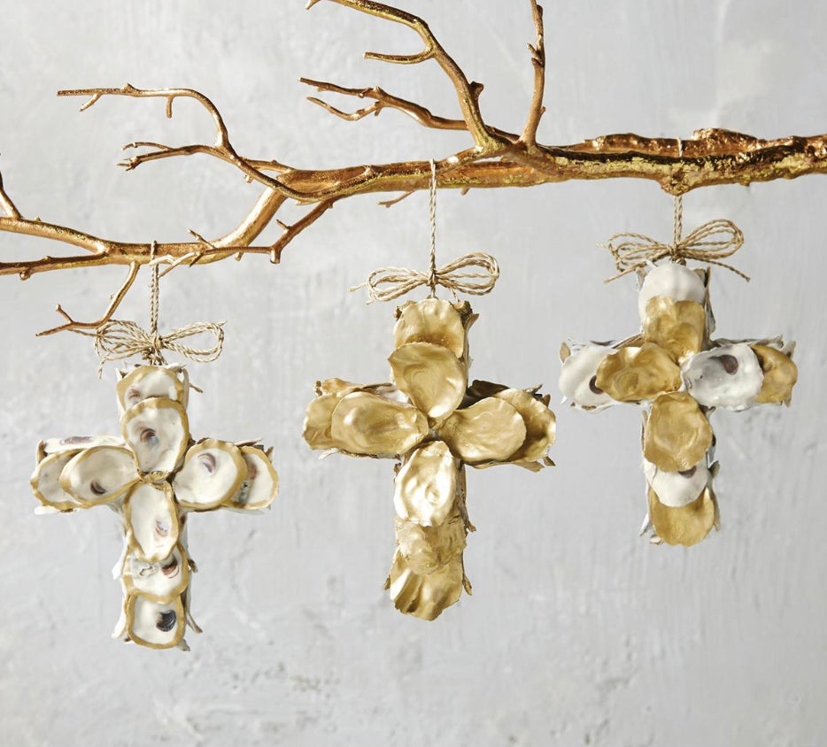 Oyster Cross ornament