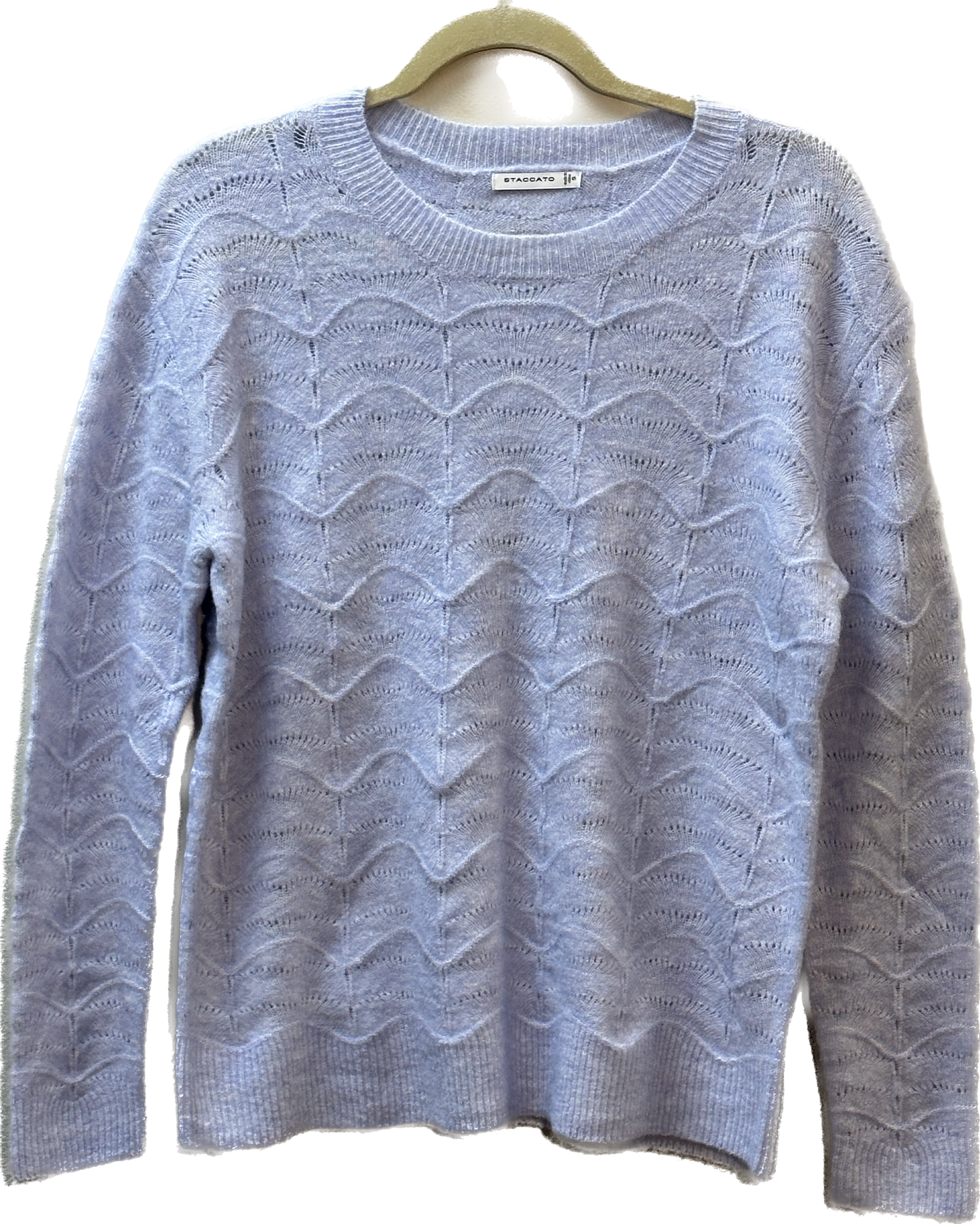 Pointelle Crew Neck LS Sweater