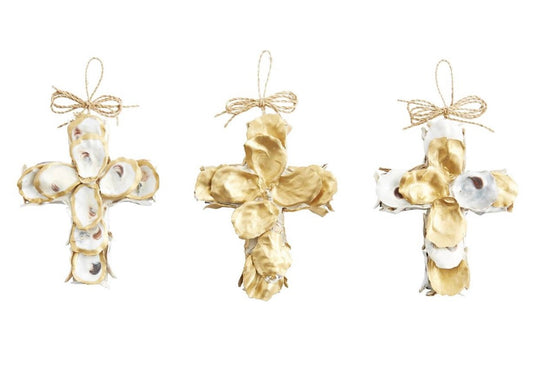 Oyster Cross ornament