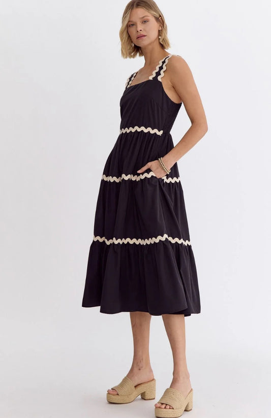 Black & White Rick Rack Dress