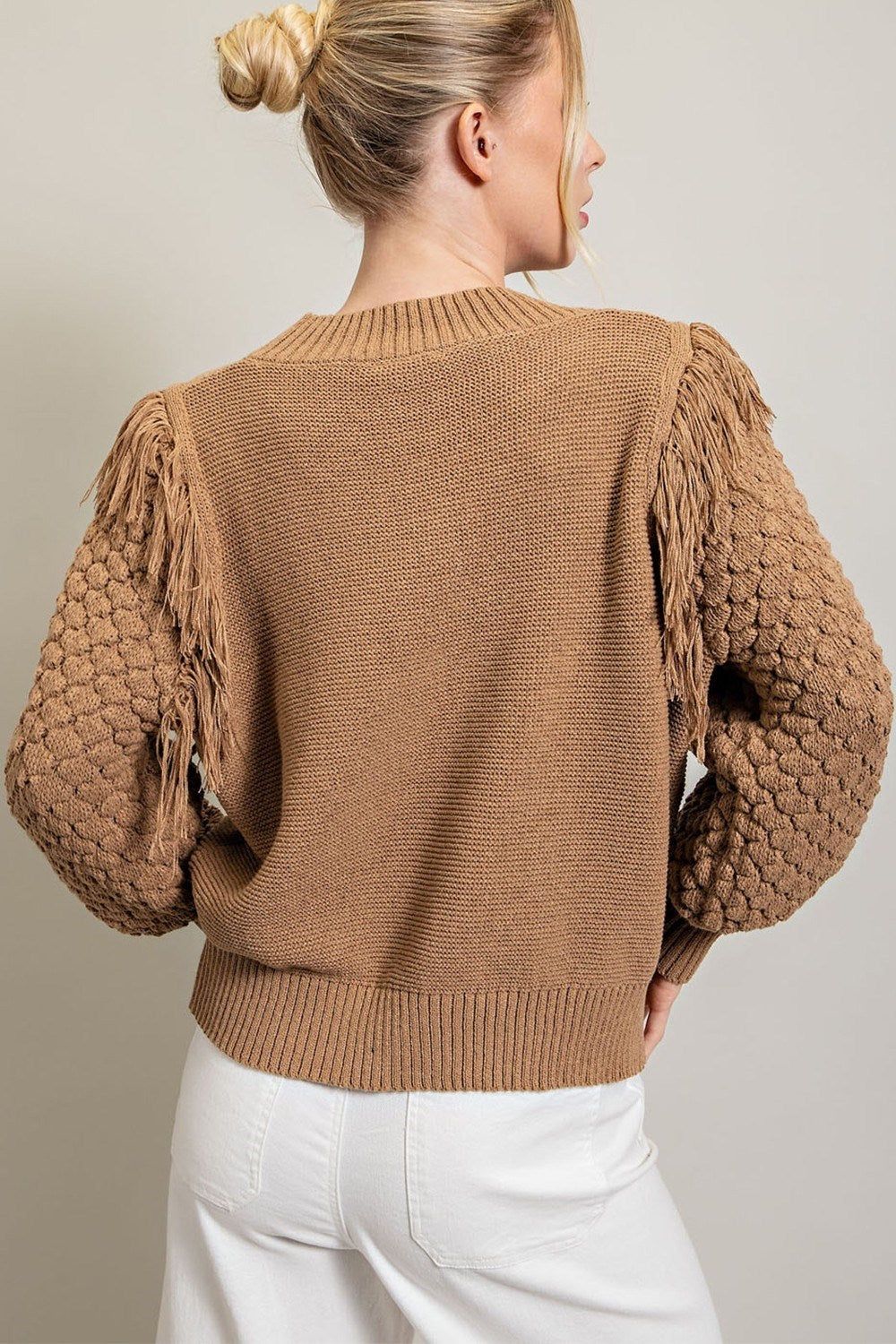 Fringe Knitted Sweater Top