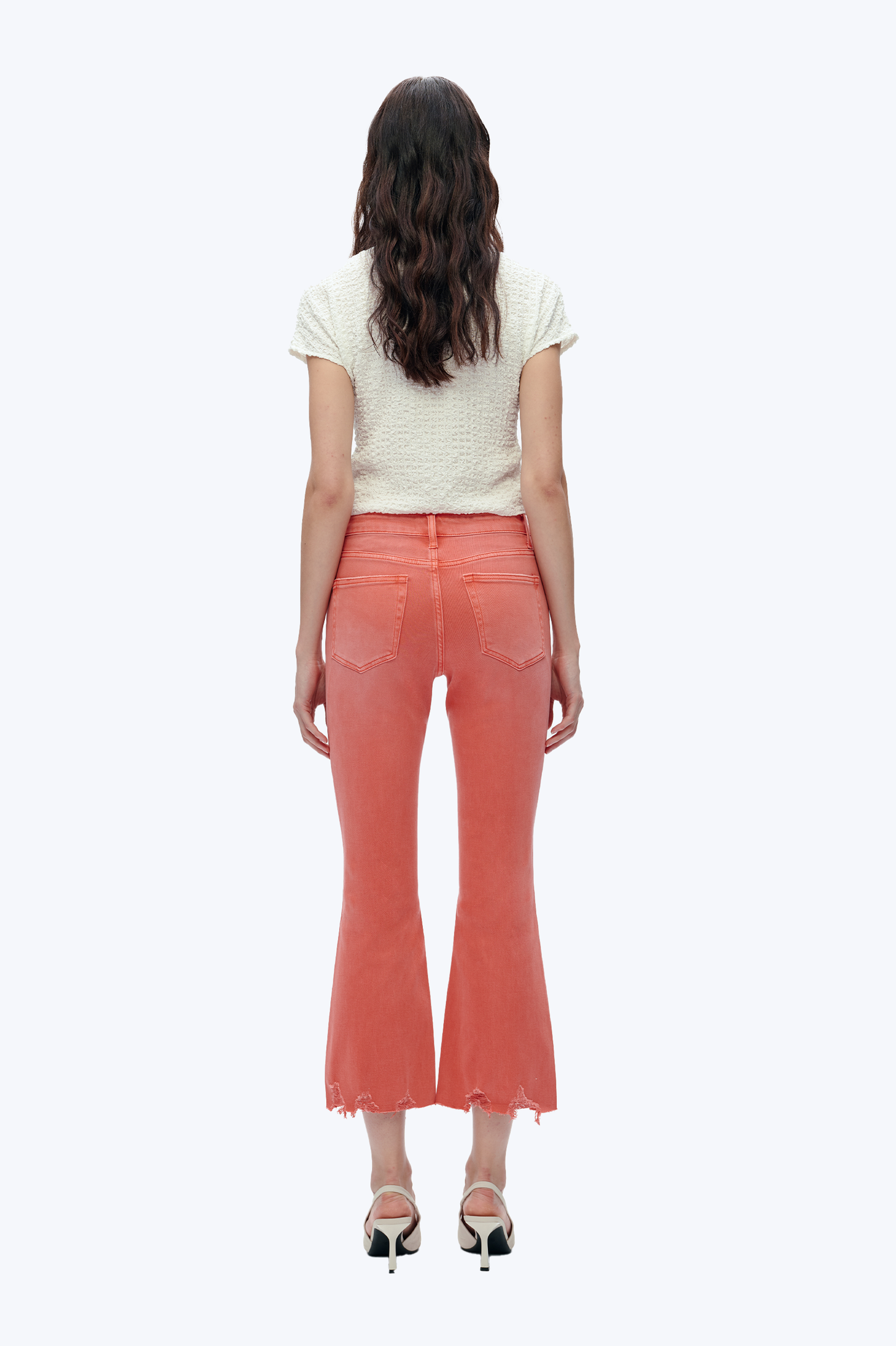 Tangerine Vintage Crop Flare Jeans