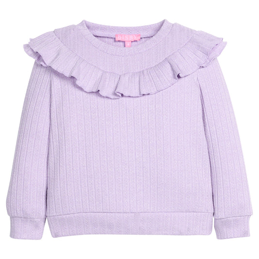 Jody Top- Lilac Cableknit