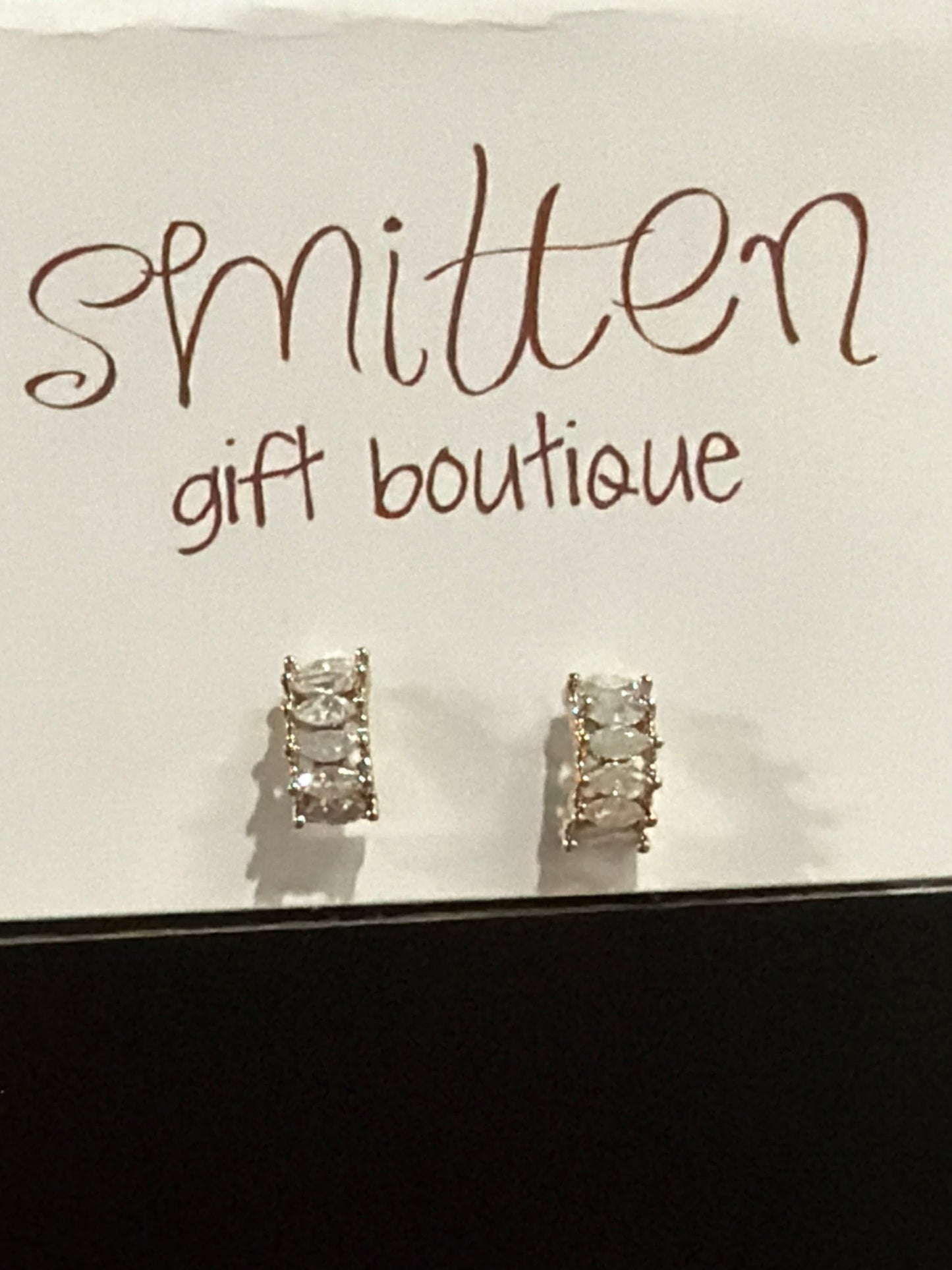Tiny Baguette Post Earrings