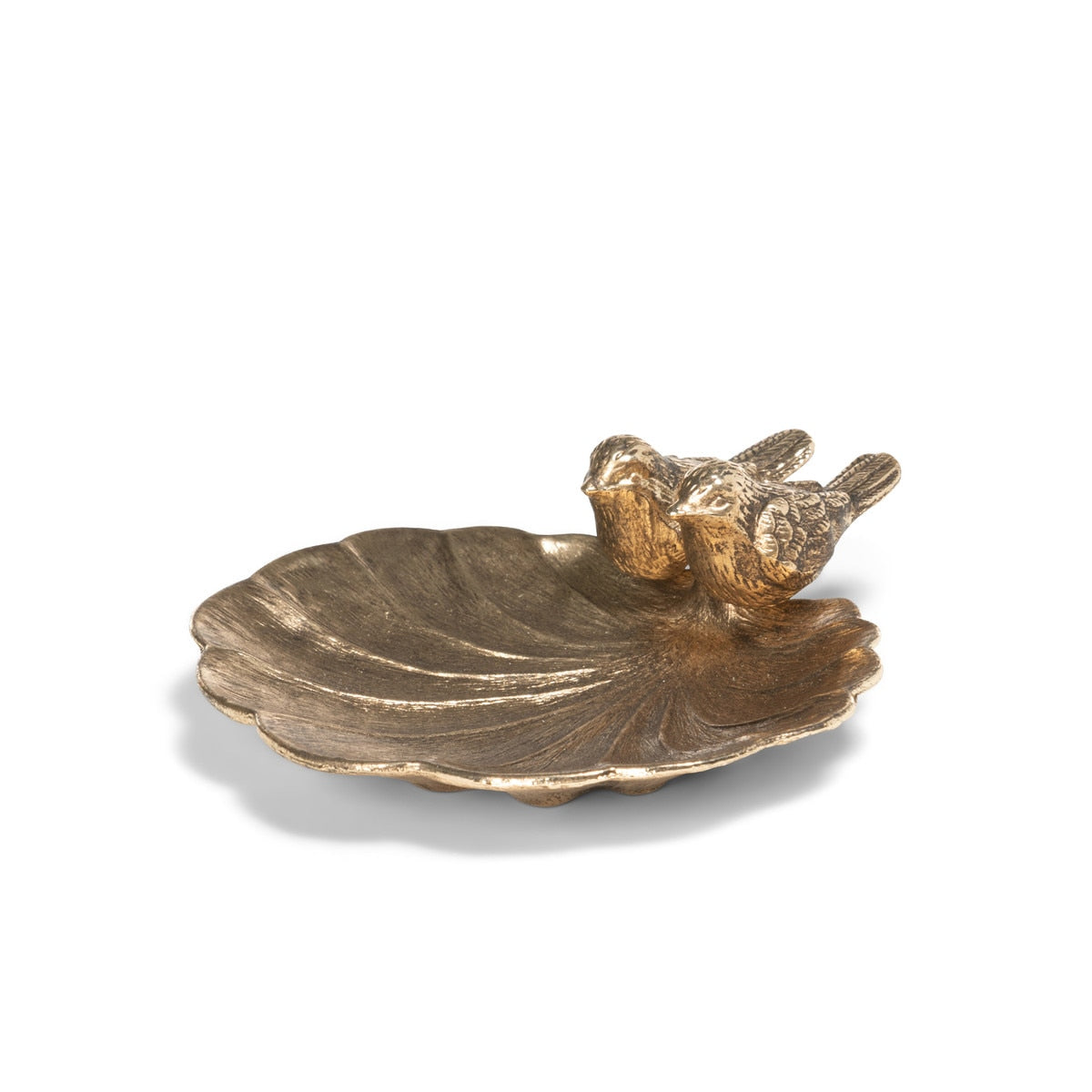 Gilded Pewter Perch Jewelry Dish