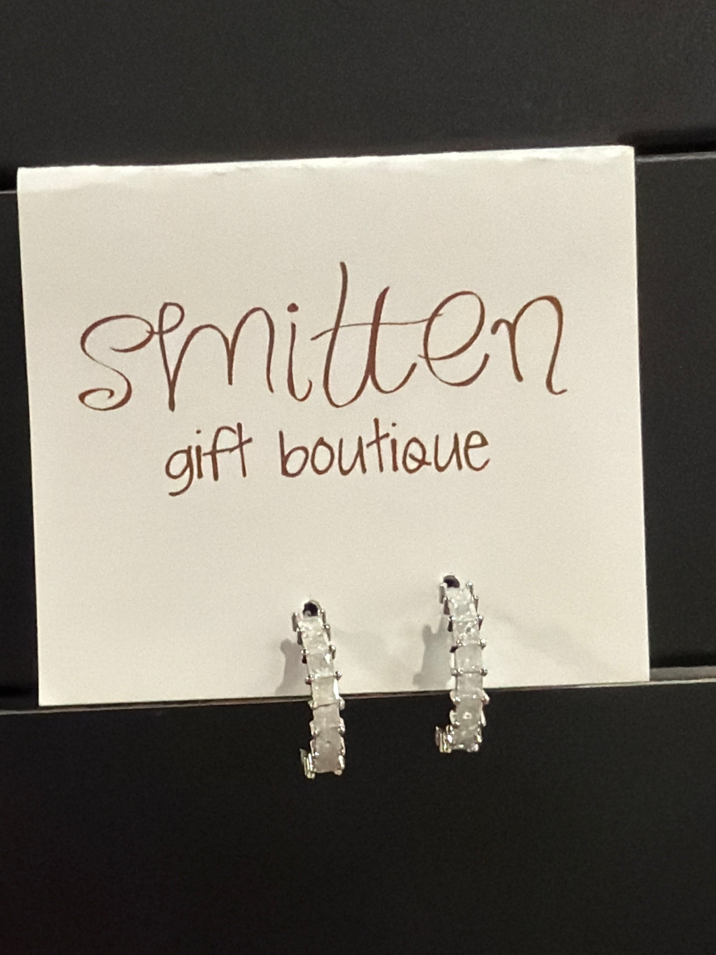 BO Opal Silver Hoop