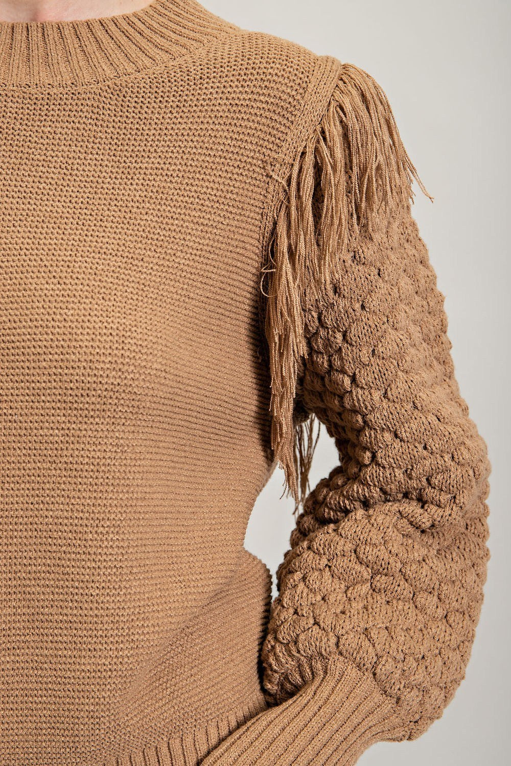 Fringe Knitted Sweater Top
