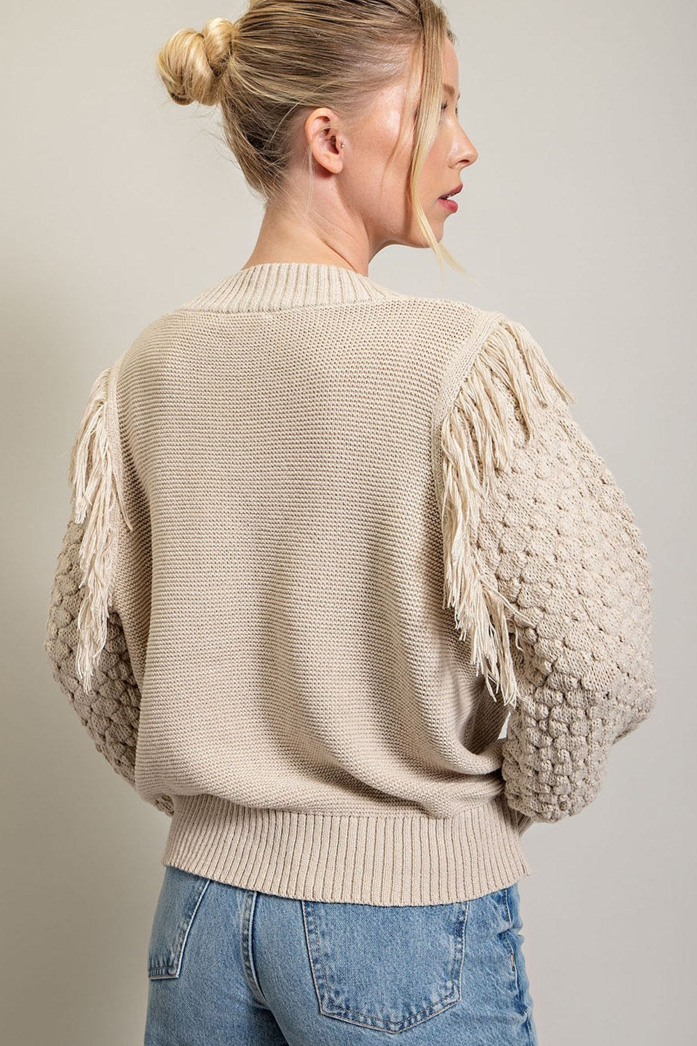 Fringe Knitted Sweater Top