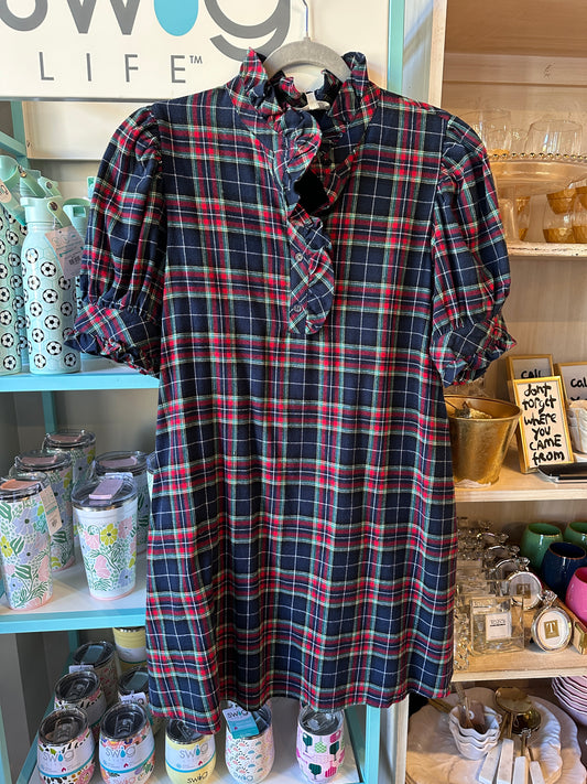 Navy Plaid dress