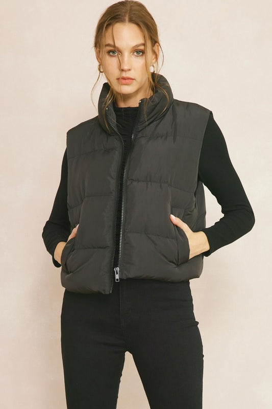 Black Puffer Vest