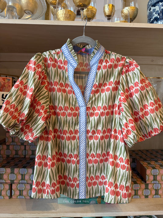 Tulip Puff Sleeve Pattern Top