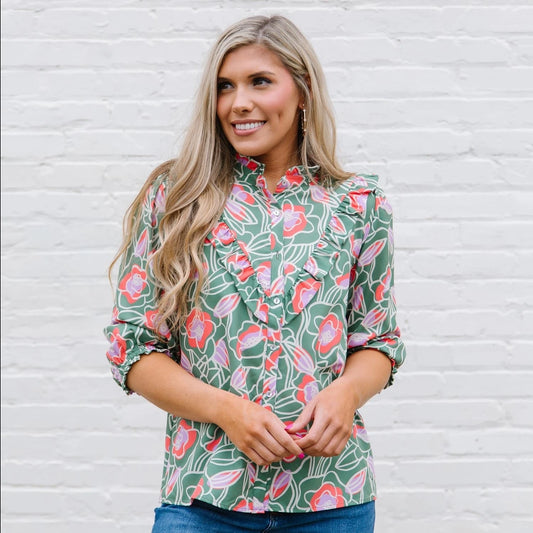 Kelly cobble hill olive top