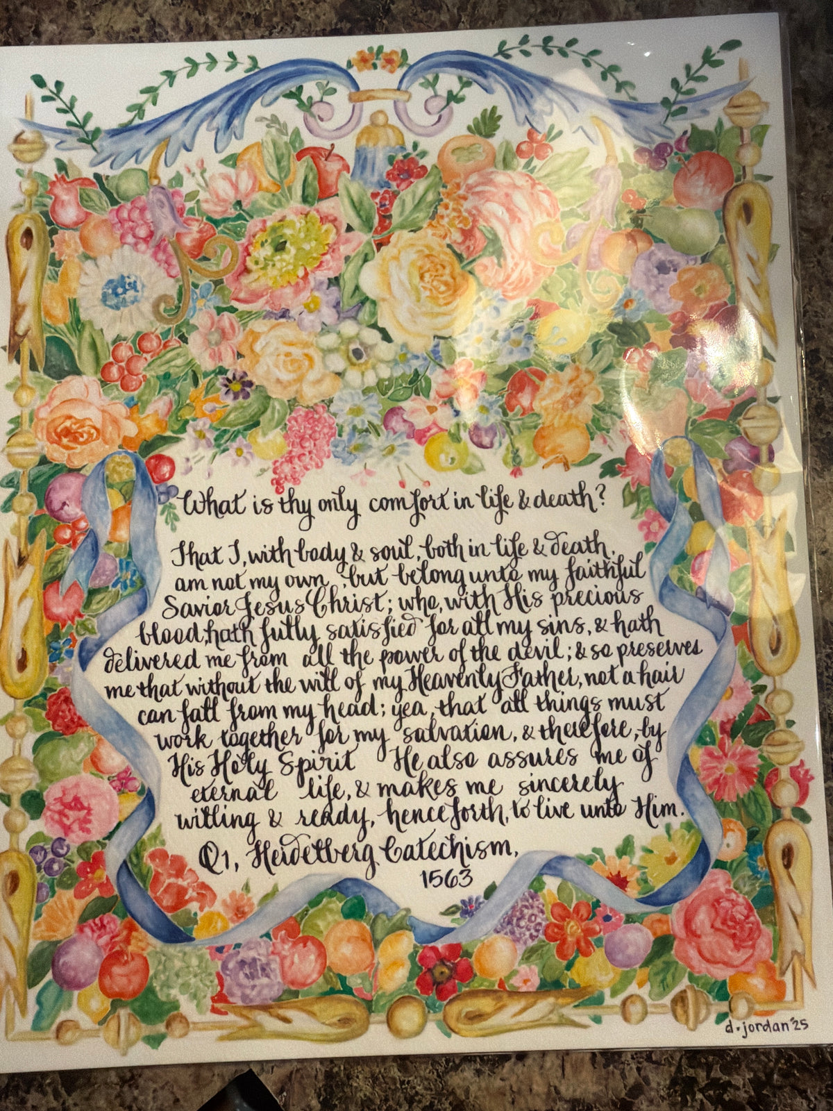 DJ 8x10 Heidelberg Catechism Print