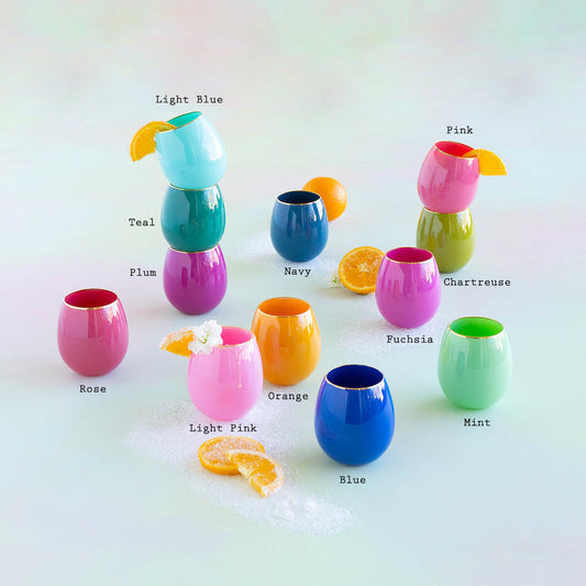 Stemless wine glass