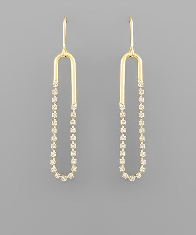 Crystal Chain Drop Earrings