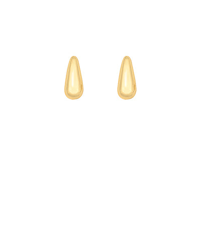 Gold Teardrop Studs- 18K gold Dipped