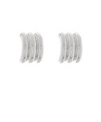 Silver triple hoop earrings