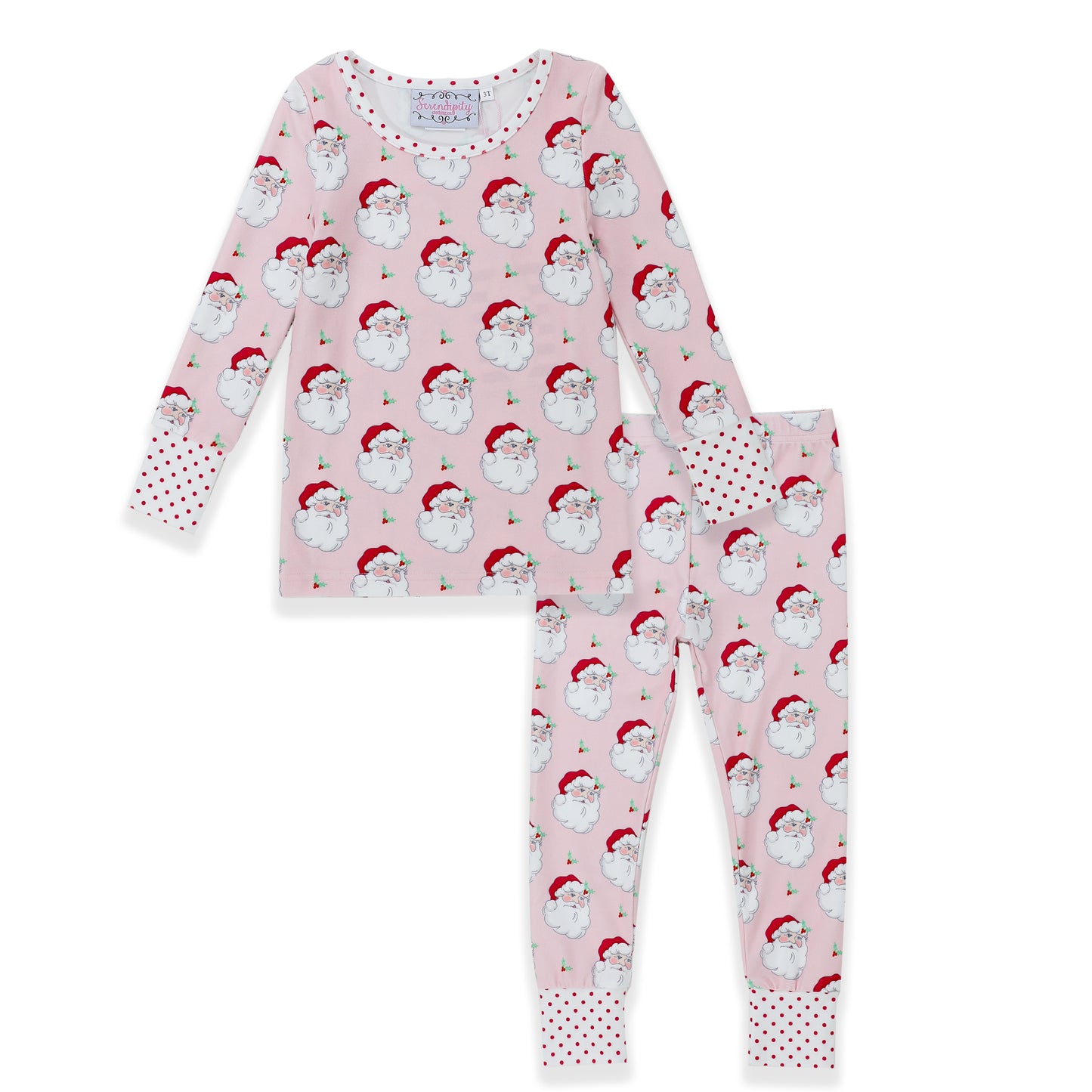 Butterknit Pink Santa PJ Set