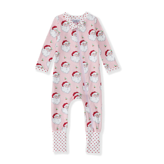 Butterknit Pink Santa Zip Up Layette