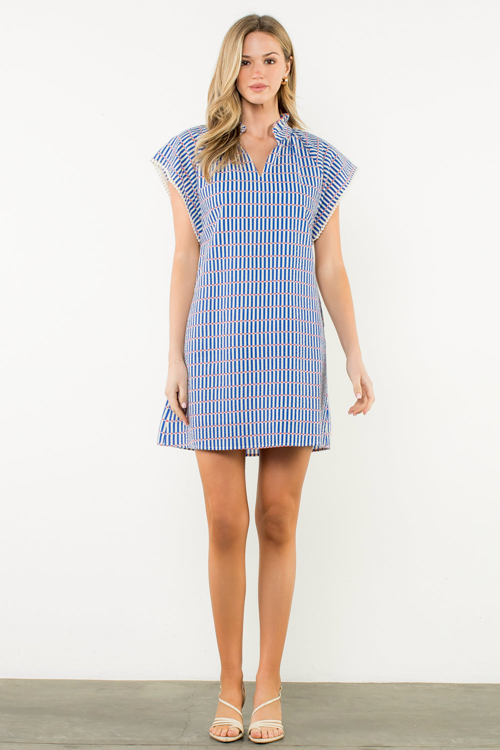 Short sleeve striped dress