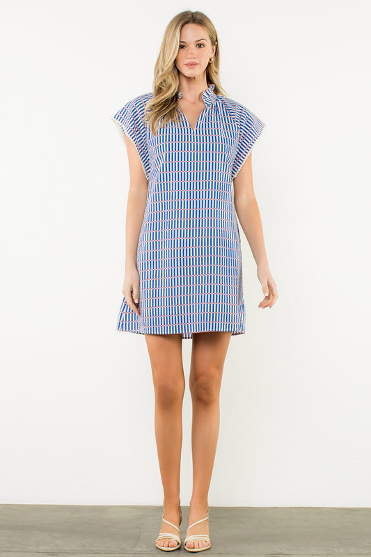 Short sleeve striped dress