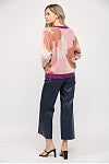 Floral Pattern Round Neck Sweater