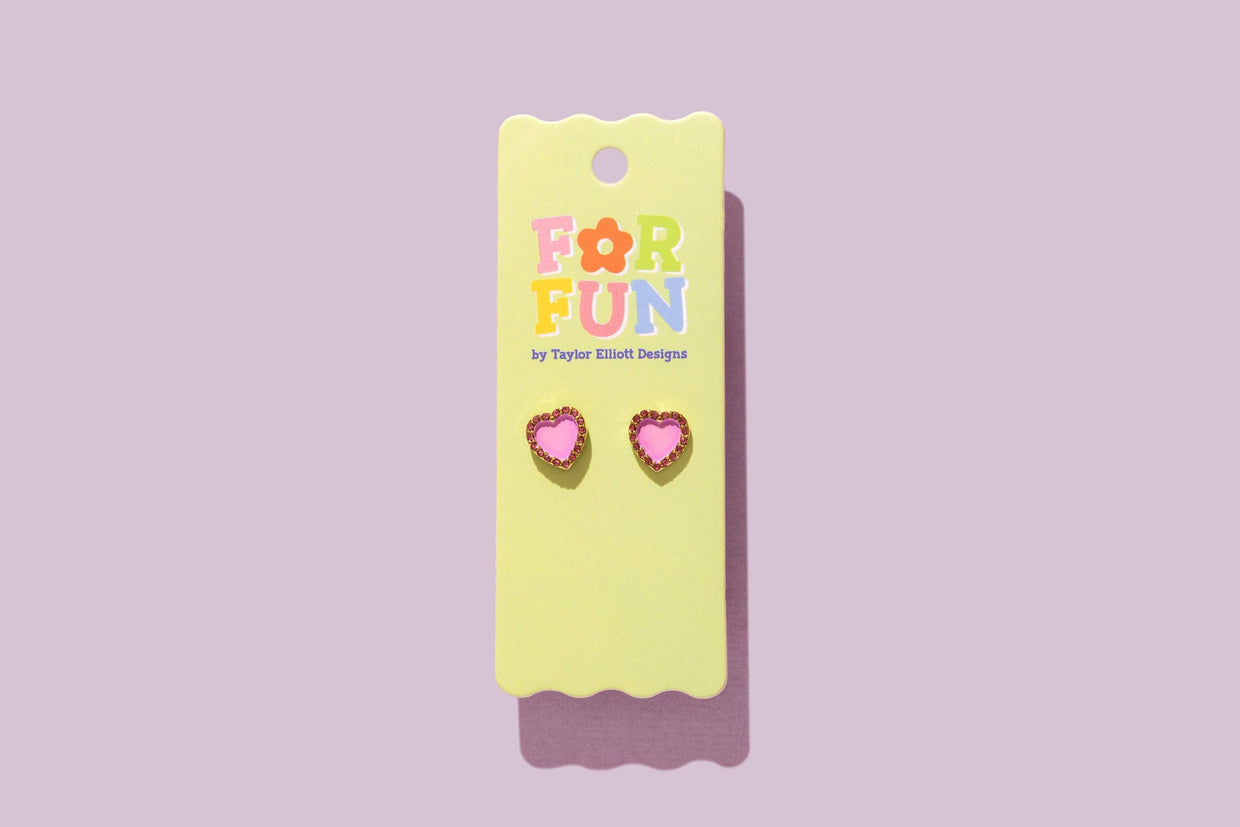For Fun - Harper Purple Heart Studs