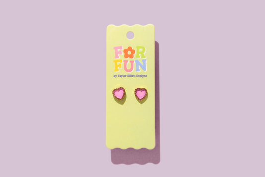 For Fun - Harper Purple Heart Studs