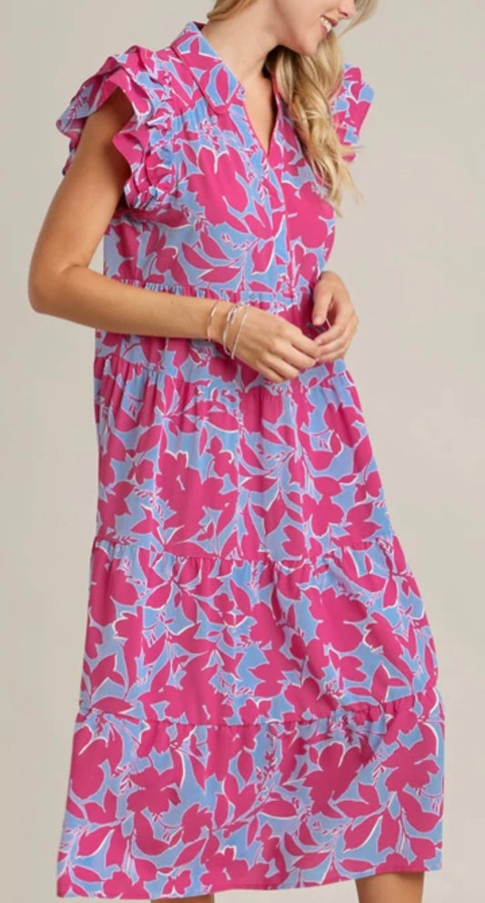 Two tone Aline floral dress