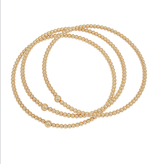 3 Row Ball Bangle Bracelet