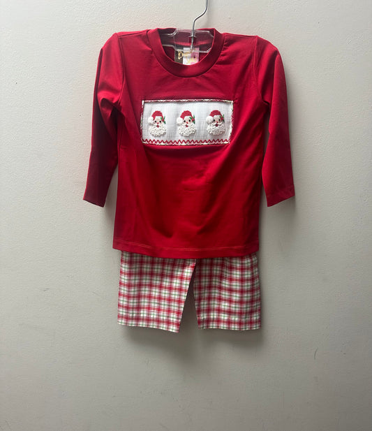 Ho Ho Ho Smocked Boys Pants Set