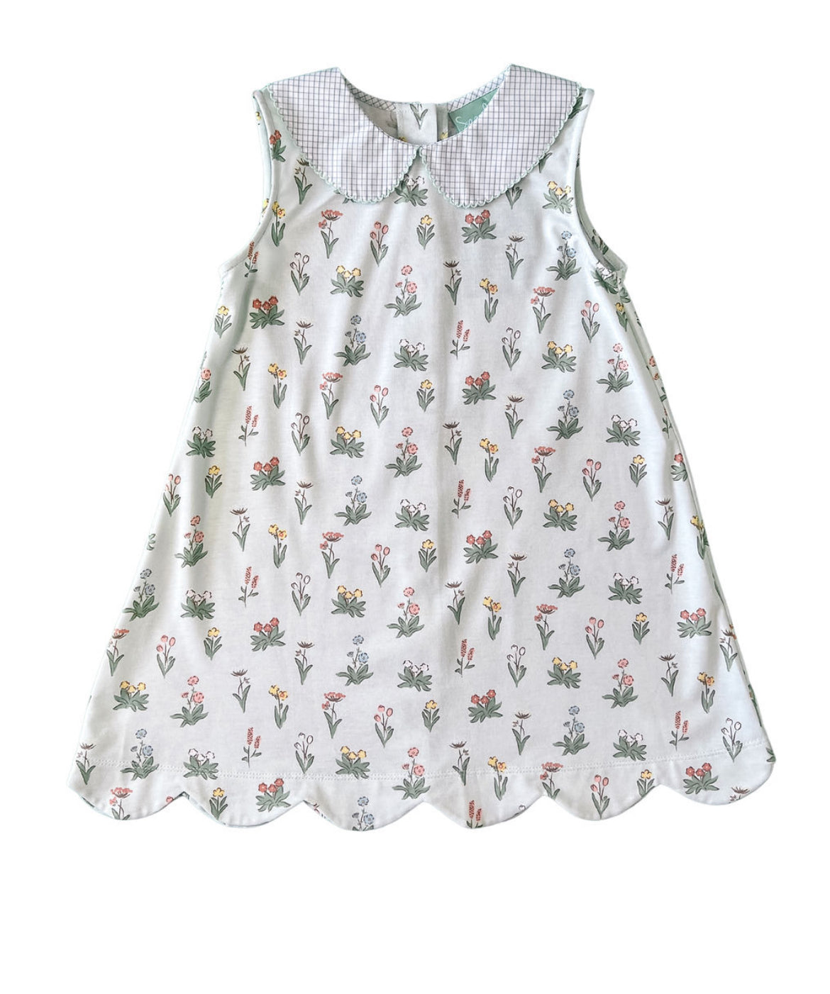Vintage Floral Scallop Aline Dress