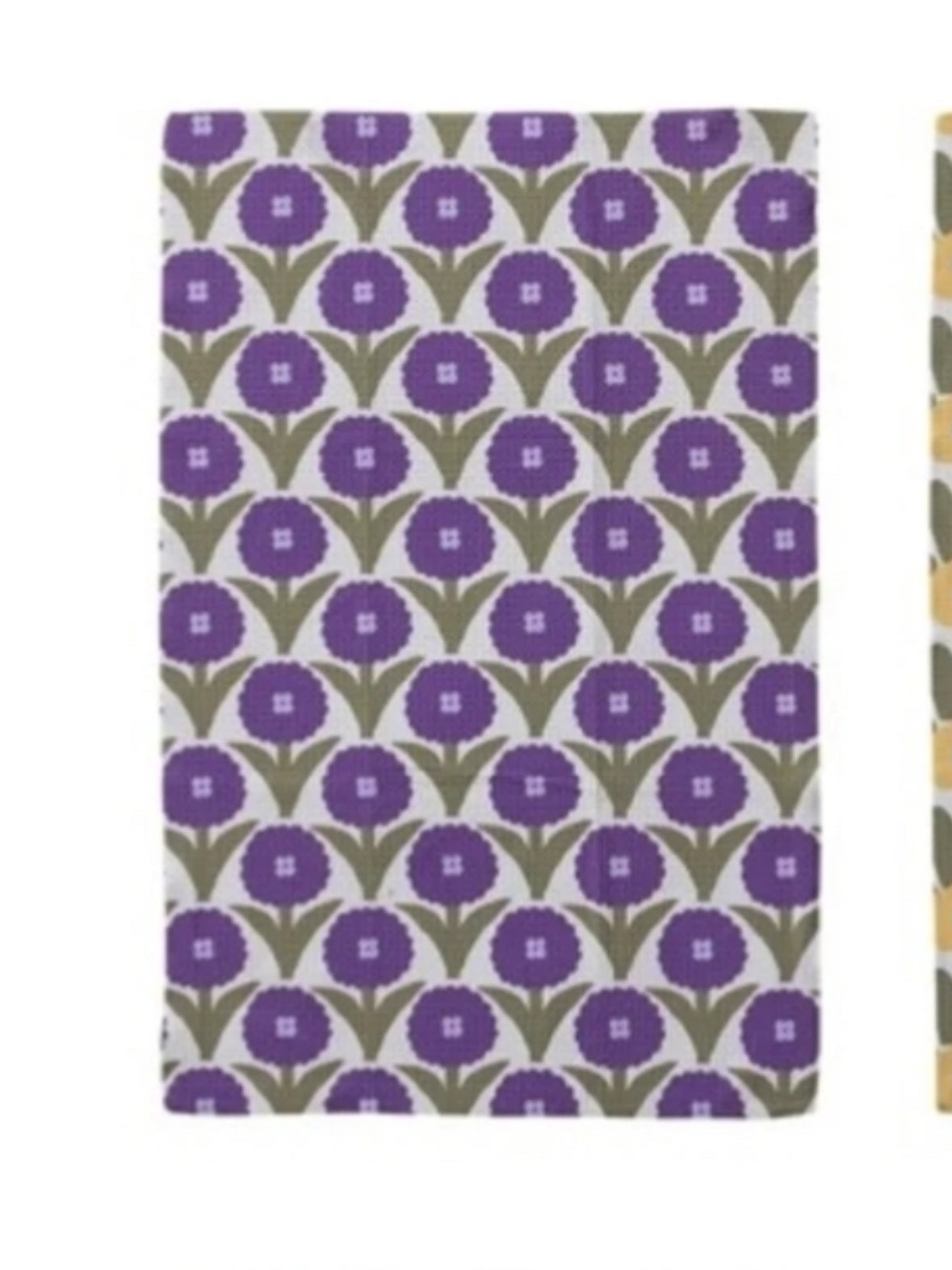 Printed Microfiber Tea Towel flowers